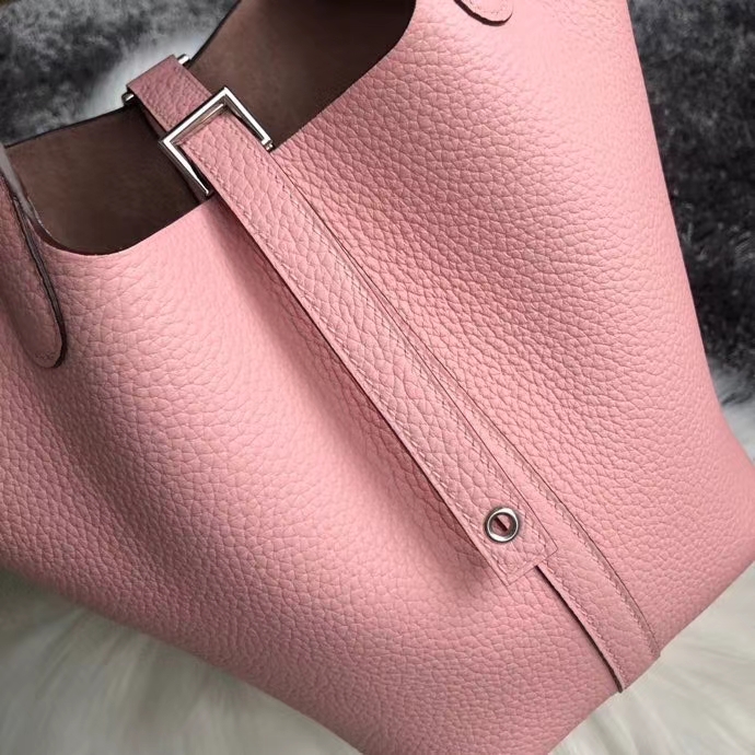 Hermès（爱马仕）Picotin 18cm 3Ｑ粉 rose sakura 银扣 顶级手缝
