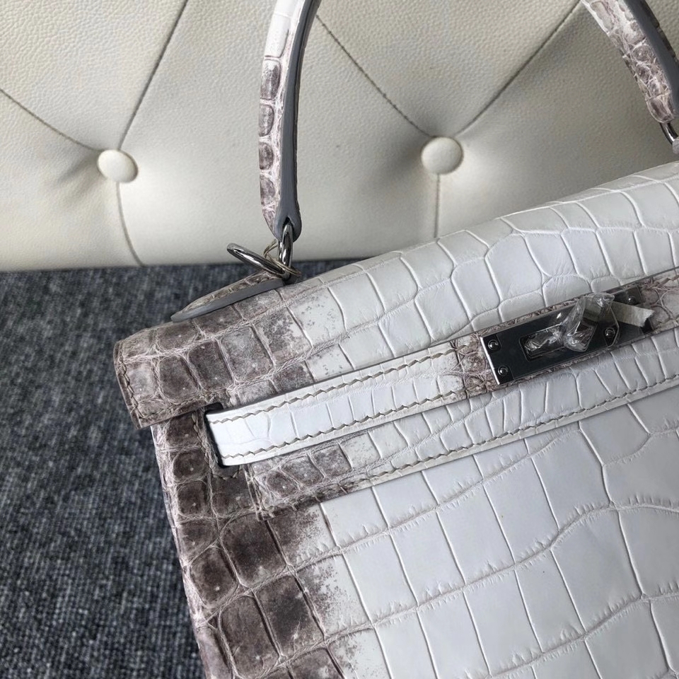 Hermès（爱马仕）kelly 25cm Himalaya 喜马拉雅 银扣 顶级手缝 品相完美