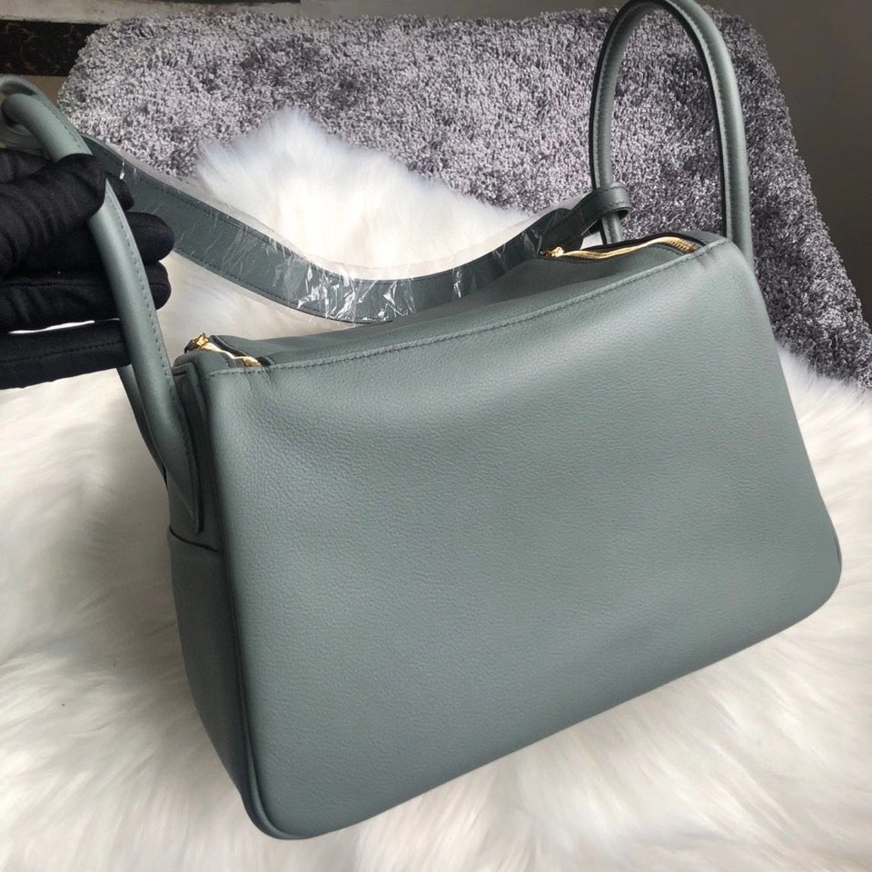 Hermès（爱马仕）Lindy 26cm Evecolor cc63 杏绿色 金扣 顶级手缝