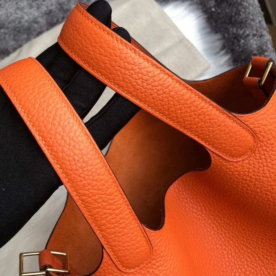 Hermès(爱马仕)Picotin 菜篮包 18cm 93橙色 Orange 金扣-拉尔森鳄鱼皮具定制 - 爱马仕包包官网 Hermès(爱马仕)Picotin 菜篮包 18cm 93橙色 Orange 金扣