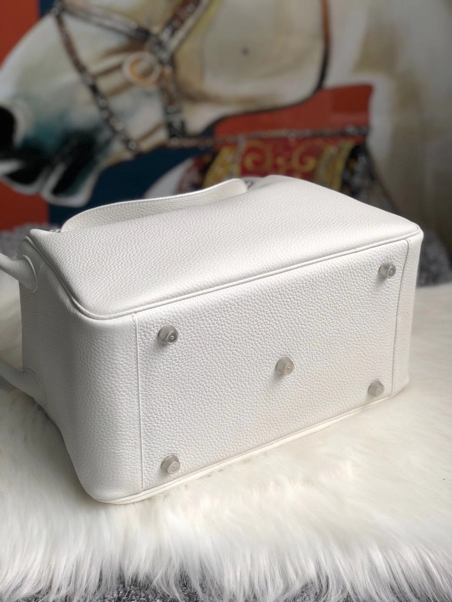 Hermès（爱马仕）Lindy 30cm 01纯白 白雪公主 银扣 顶级手缝 定制