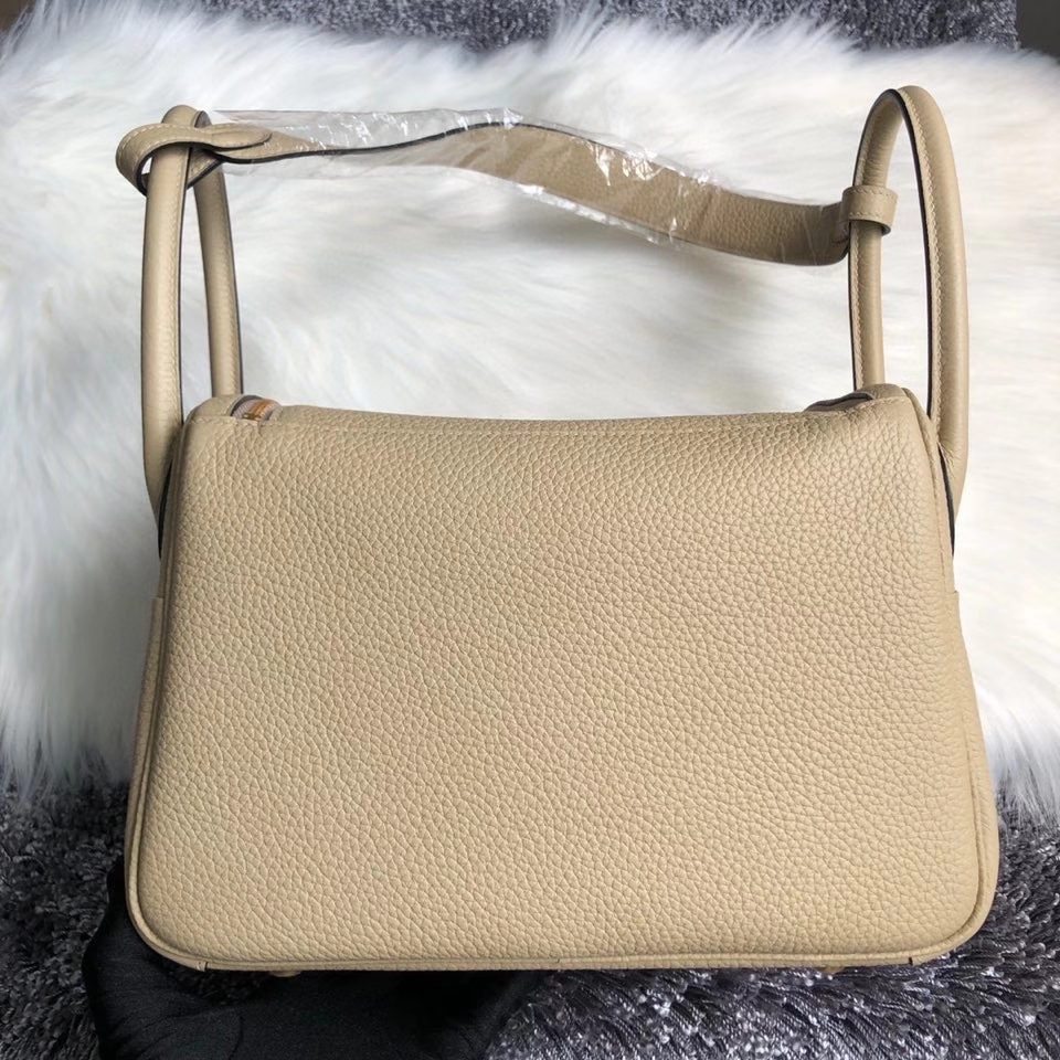 Hermès（爱马仕）Lindy 26cm 原厂御用顶级大牛皮  S2 风衣灰 Trench 金扣 顶级手缝