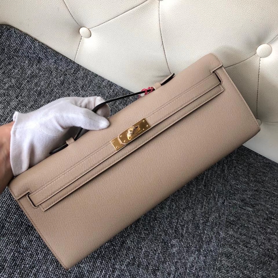 Hermès（爱马仕）Kelly 31cm Epsom 原厂掌纹皮  S2 Trench 风衣灰 金扣 顶级手缝