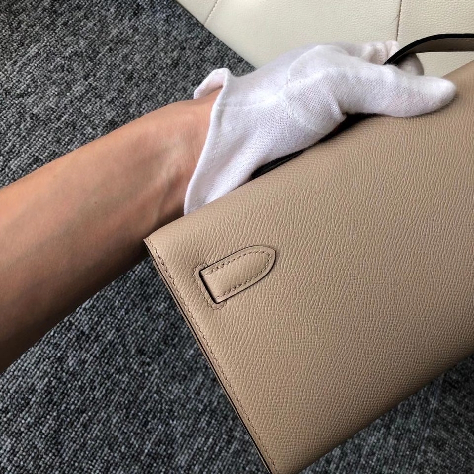 Hermès（爱马仕）Kelly 31cm Epsom 原厂掌纹皮  S2 Trench 风衣灰 金扣 顶级手缝