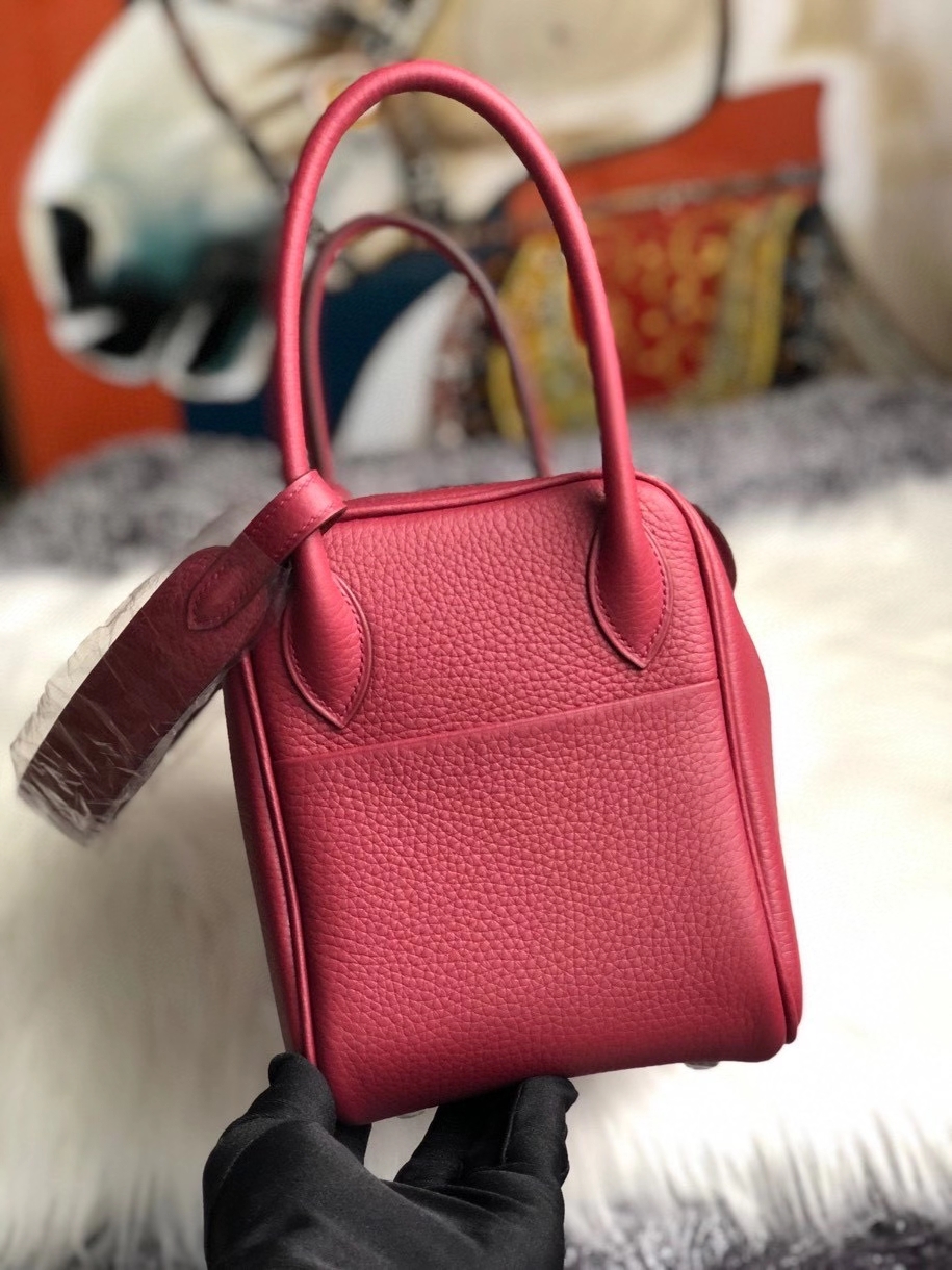 Hermès（爱马仕）Lindy 26cm 原厂御用大牛皮 K1 石榴红 Rouge grenat 银扣 顶级手缝 现货