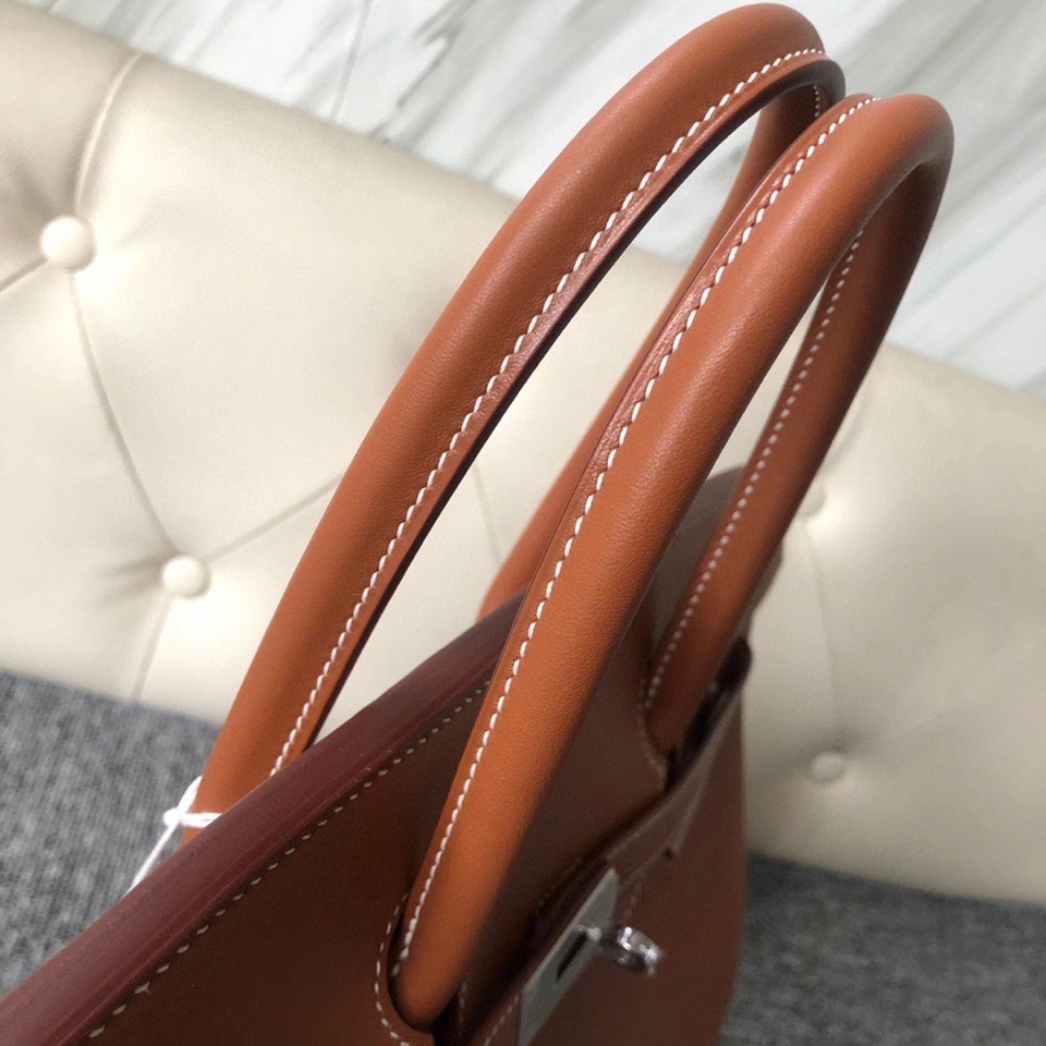 Hermès（爱马仕）Birkin 35cm Swift  ck37 金棕色 Gold 银扣 顶级手缝 定制