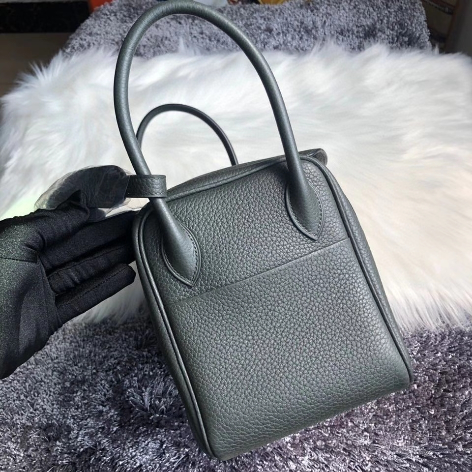 Hermès（爱马仕）Lindy 26cm 原厂御用大牛皮 6o 柏树绿 银扣 顶级手缝 现货