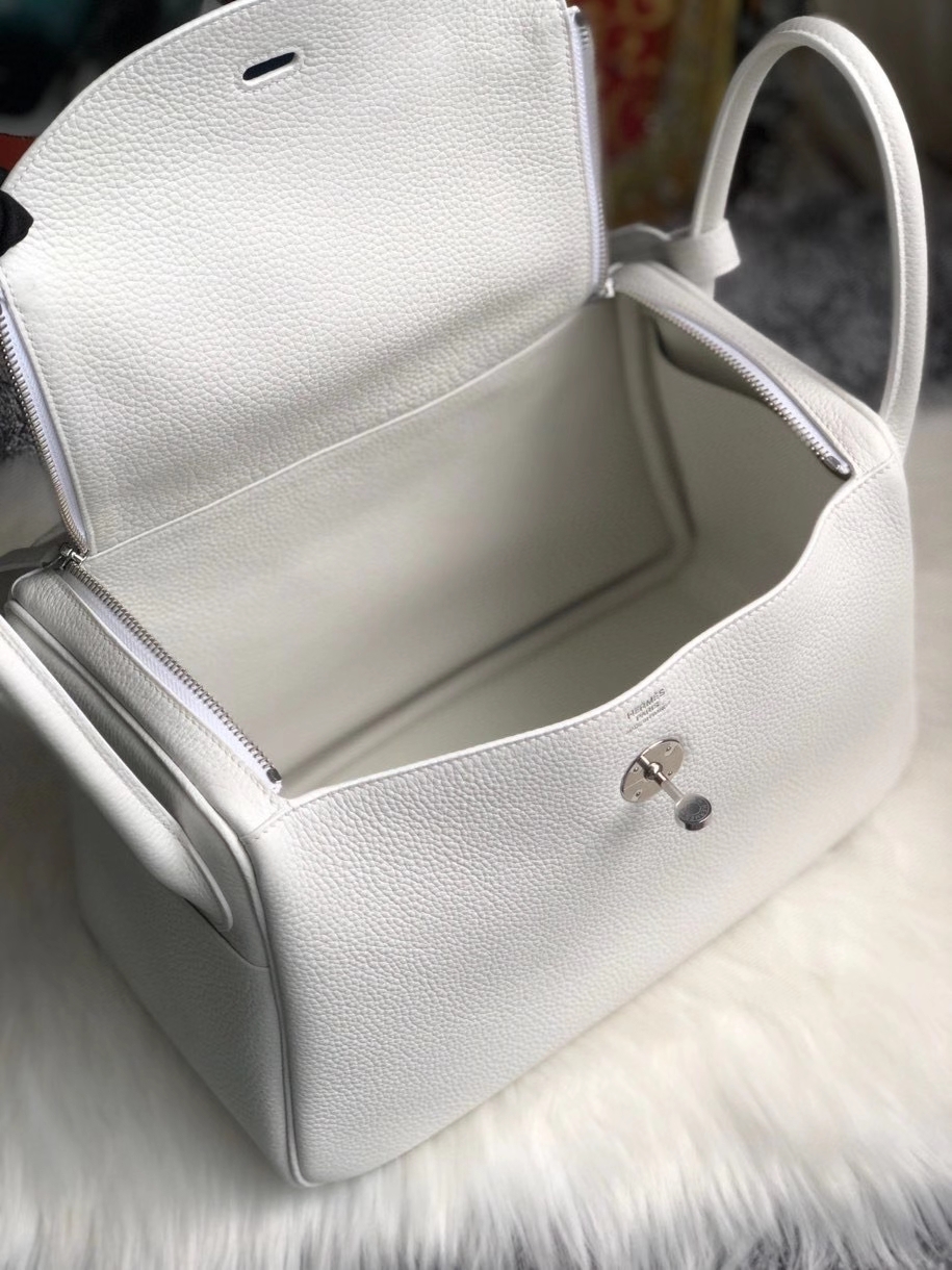 Hermès(爱马仕)Lindy 30cm 01纯白 白雪公主 银扣 顶级手缝 定制-拉尔森鳄鱼皮具定制 - 爱马仕包包官网 Hermès(爱马仕)Lindy 30cm 01纯白 白雪公主 银扣 顶级手缝 定制