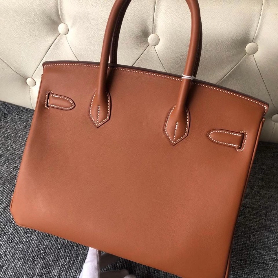 Hermès（爱马仕）Birkin 30cm Swift  ck37 金棕色 Gold 金扣 顶级手缝 定制