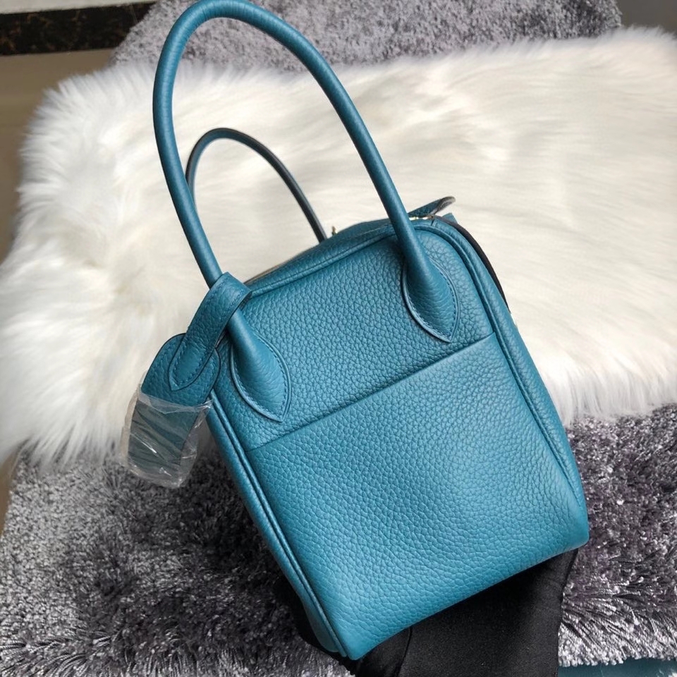 Hermès（爱马仕）Lindy 26cm 原厂御用顶级大牛皮 W0博斯普鲁斯绿 金扣 顶级手缝