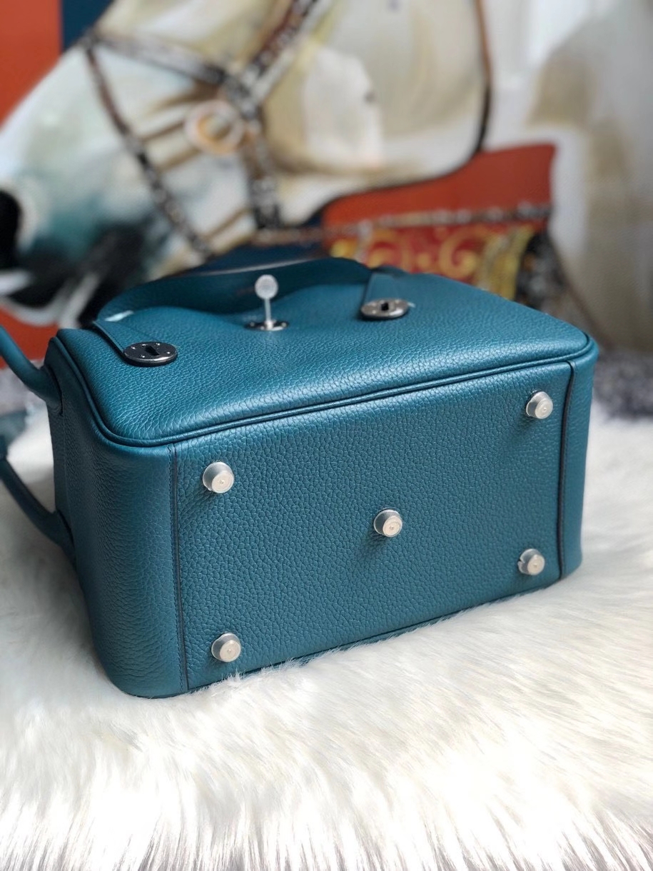 Hermès（爱马仕）Lindy 26cm 原厂御用大牛皮 W0 博斯普鲁斯绿 银扣 顶级手缝 现货