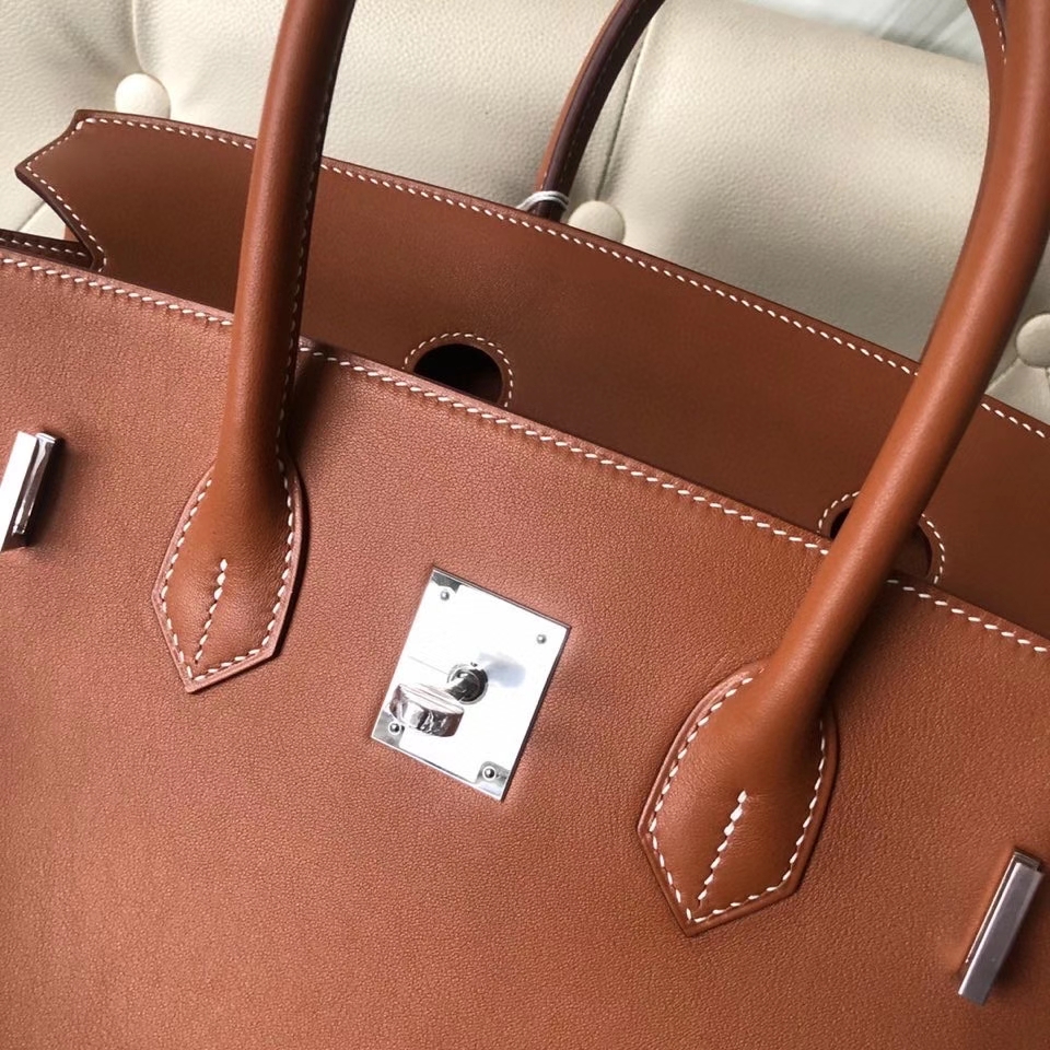 Hermès（爱马仕）Birkin 35cm Swift  ck37 金棕色 Gold 银扣 顶级手缝 定制