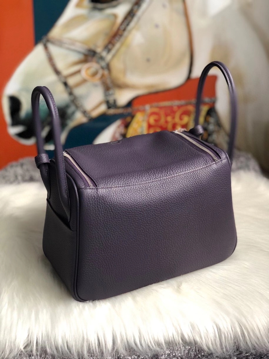 Hermès（爱马仕）Lindy 26cm 原厂御用大牛皮 葡萄籽 银扣 顶级手缝 现货