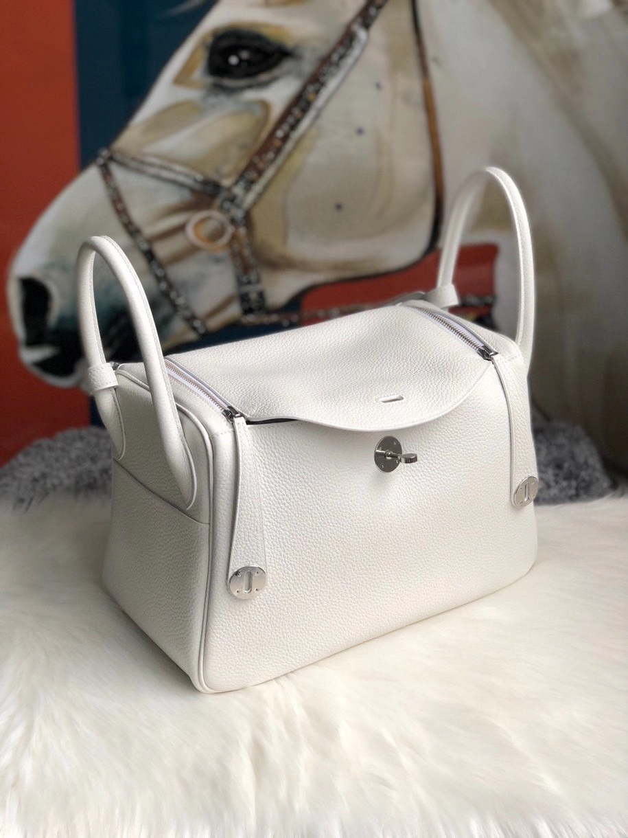 Hermès（爱马仕）Lindy 30cm 01纯白 白雪公主 银扣 顶级手缝 定制