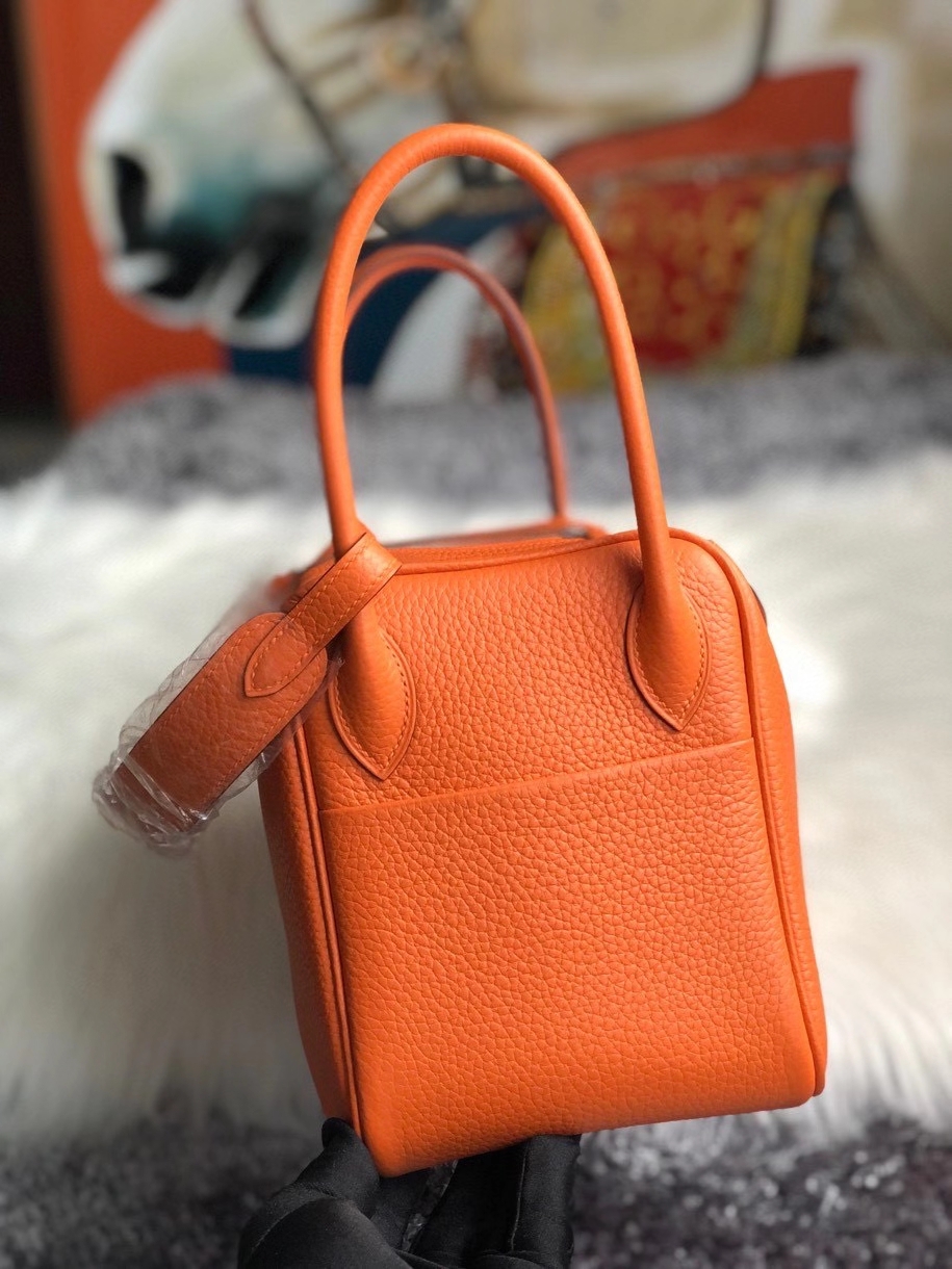 Hermès（爱马仕）Lindy 26cm 原厂御用大牛皮 93 橙色 Orange 银扣 顶级手缝 现货