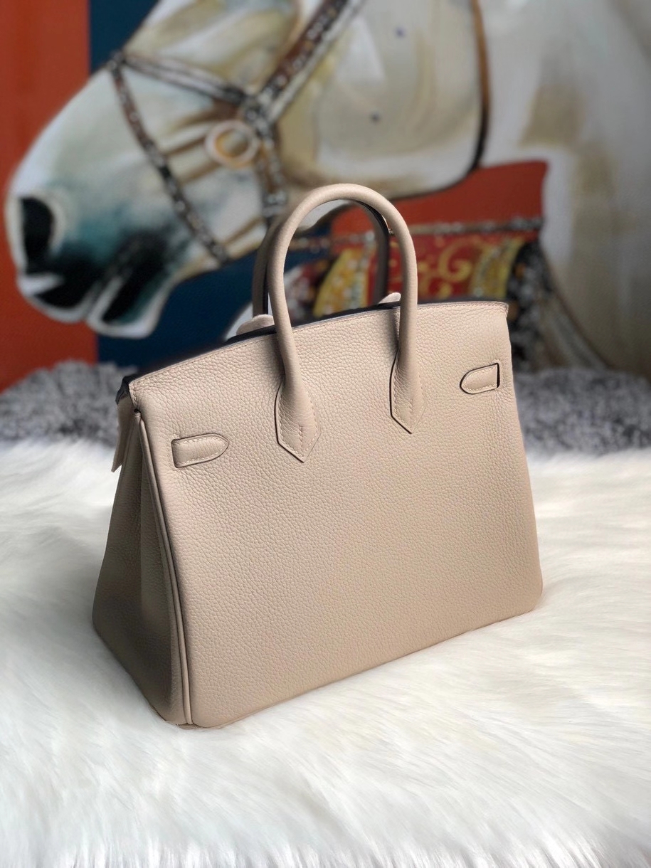 Hermès(爱马仕)Birkin 25cm 原厂小牛皮 togo ck81 斑鸠灰 Gris T 玫瑰金扣 顶级手缝-拉尔森鳄鱼皮具定制 - 爱马仕包包官网 Hermès(爱马仕)Birkin 25cm 原厂小牛皮 togo ck81 斑鸠灰 Gris T 玫瑰金扣 顶级手缝