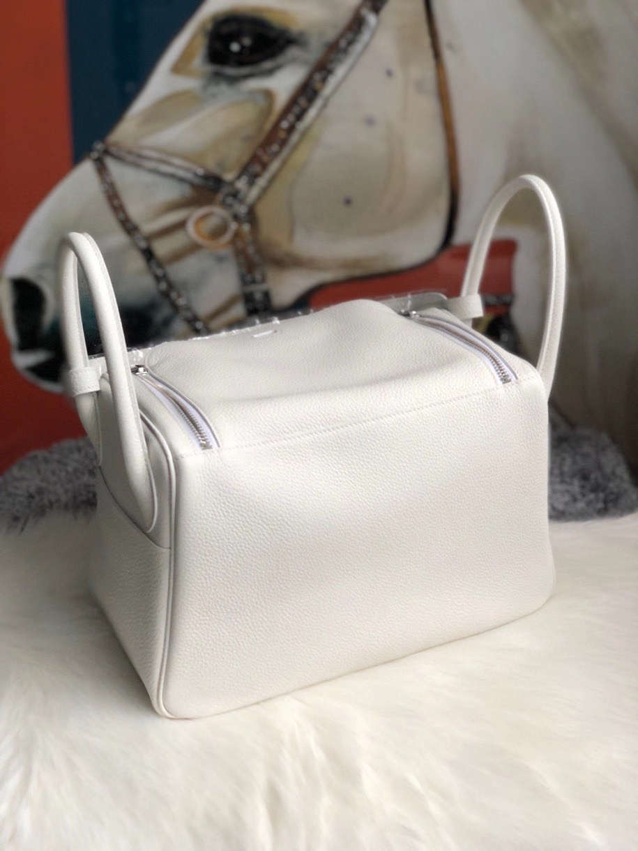 Hermès（爱马仕）Lindy 30cm 01纯白 白雪公主 银扣 顶级手缝 定制