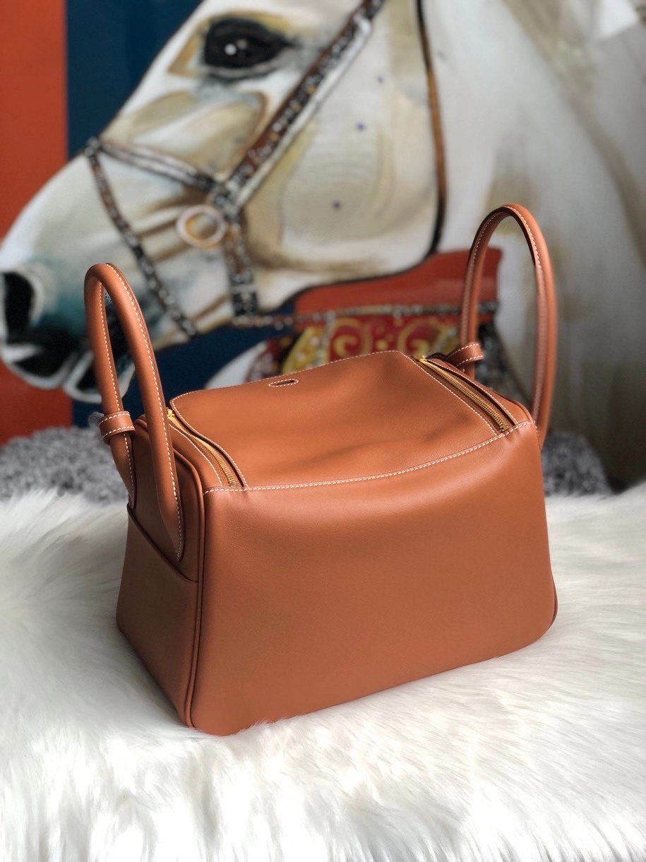 Hermès（爱马仕）Lindy 26cm Swift ck37 金棕色 Gold 金扣 顶级手缝  超美 定制