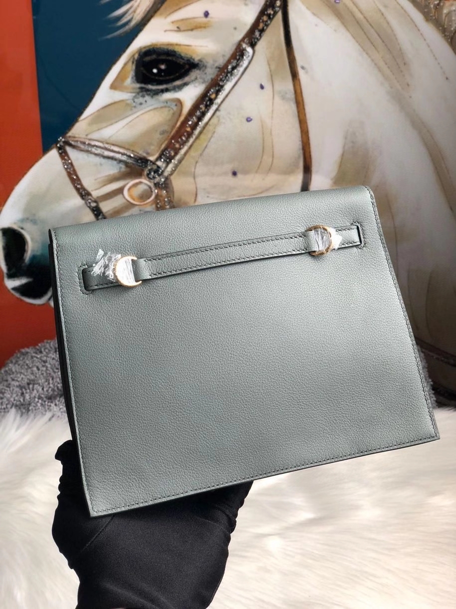 Hermès（爱马仕）Kelly danse evevolor cc63 杏绿色 金扣 顶级手缝