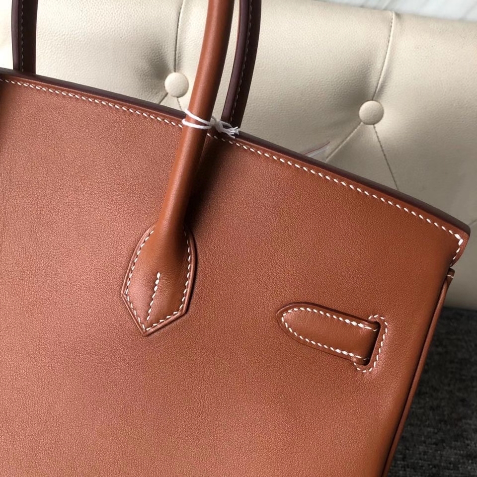 Hermès（爱马仕）Birkin 35cm Swift  ck37 金棕色 Gold 银扣 顶级手缝 定制