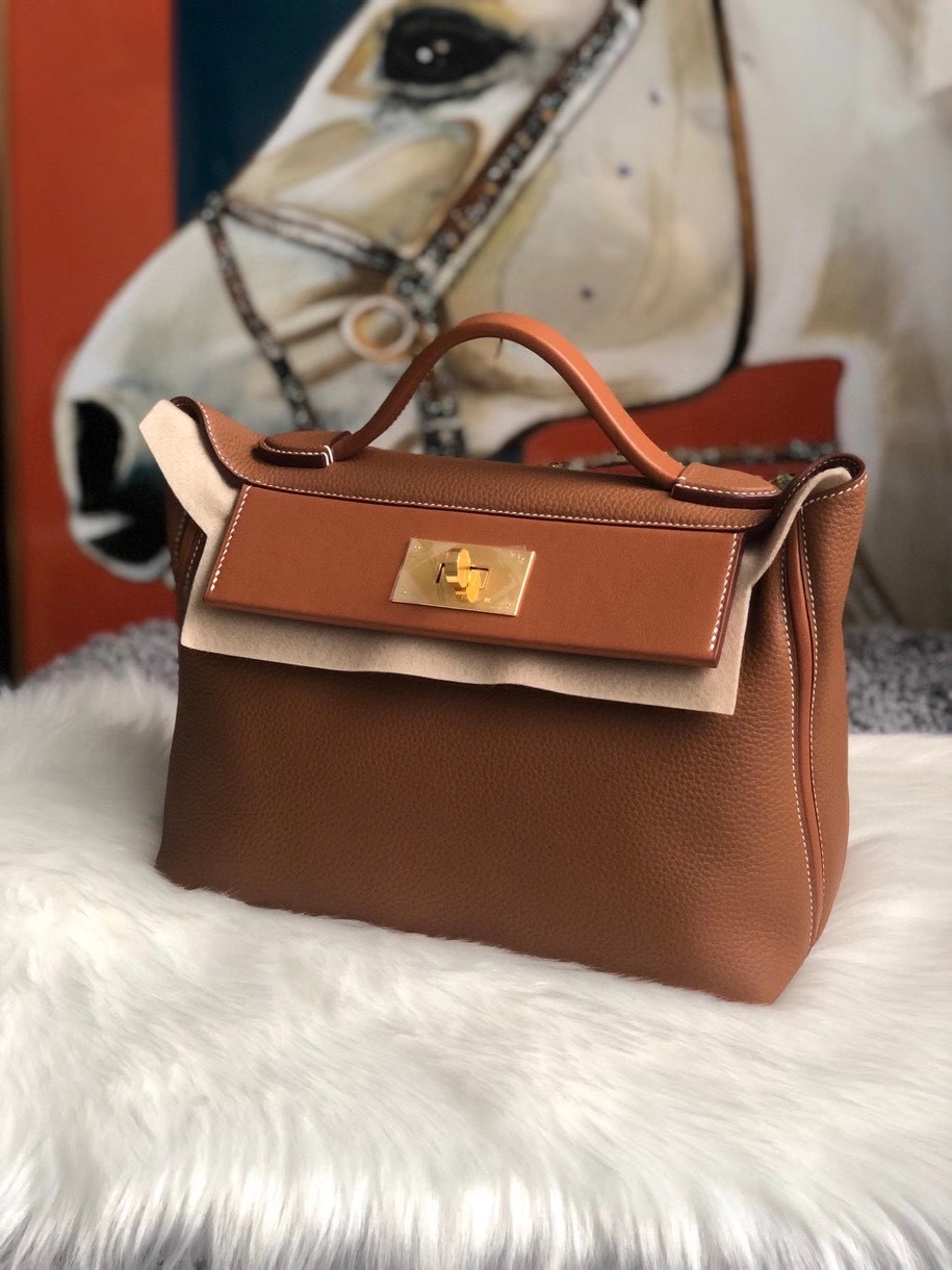 Hermès（爱马仕）Hermes 2424 29cm ck37 金棕色 Gold 金扣 顶级手缝