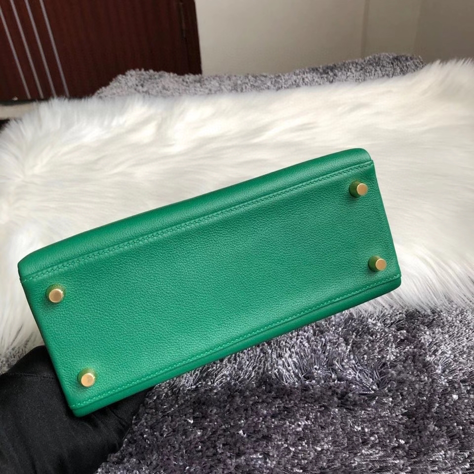 Hermès（爱马仕）Kelly 25cm  evecolor  U4 丝绒绿 金扣 顶级手缝 现货