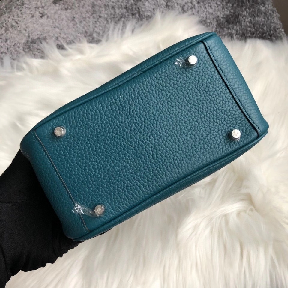 Hermès（爱马仕）Mini lindy W0 博斯普鲁斯绿 银扣 顶级手缝 现货