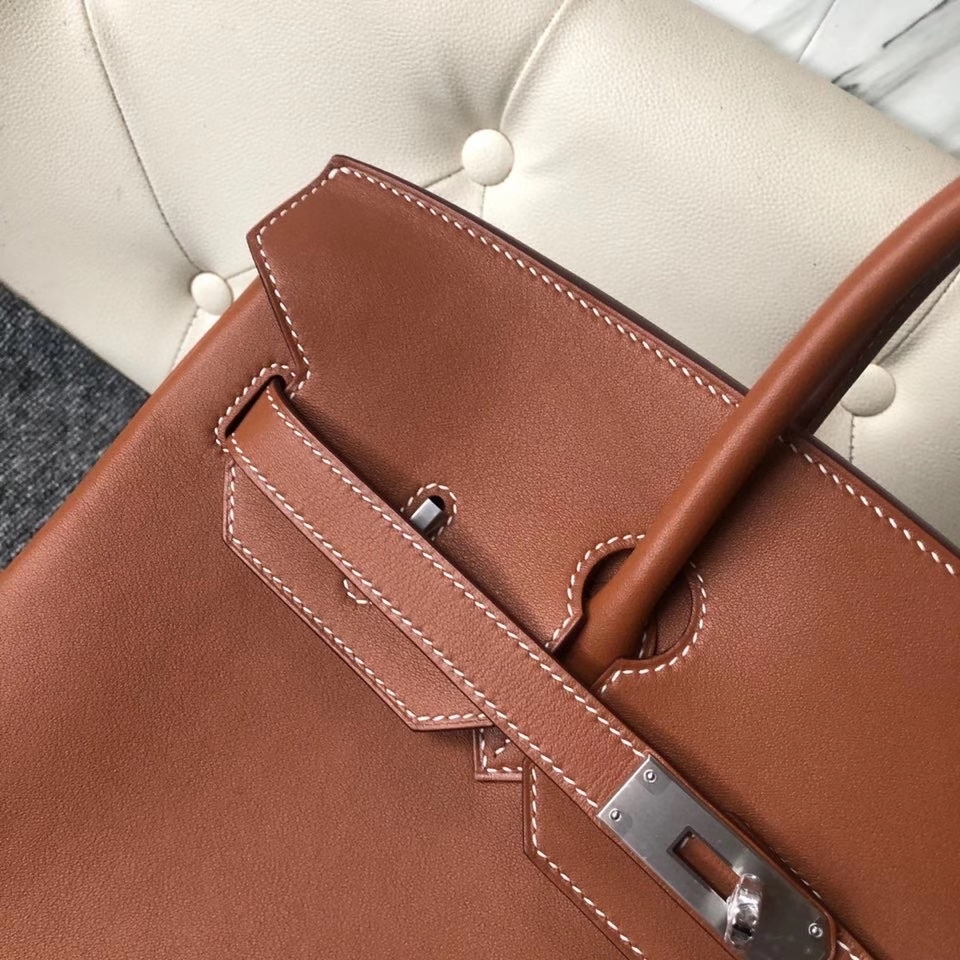 Hermès（爱马仕）Birkin 35cm Swift  ck37 金棕色 Gold 银扣 顶级手缝 定制