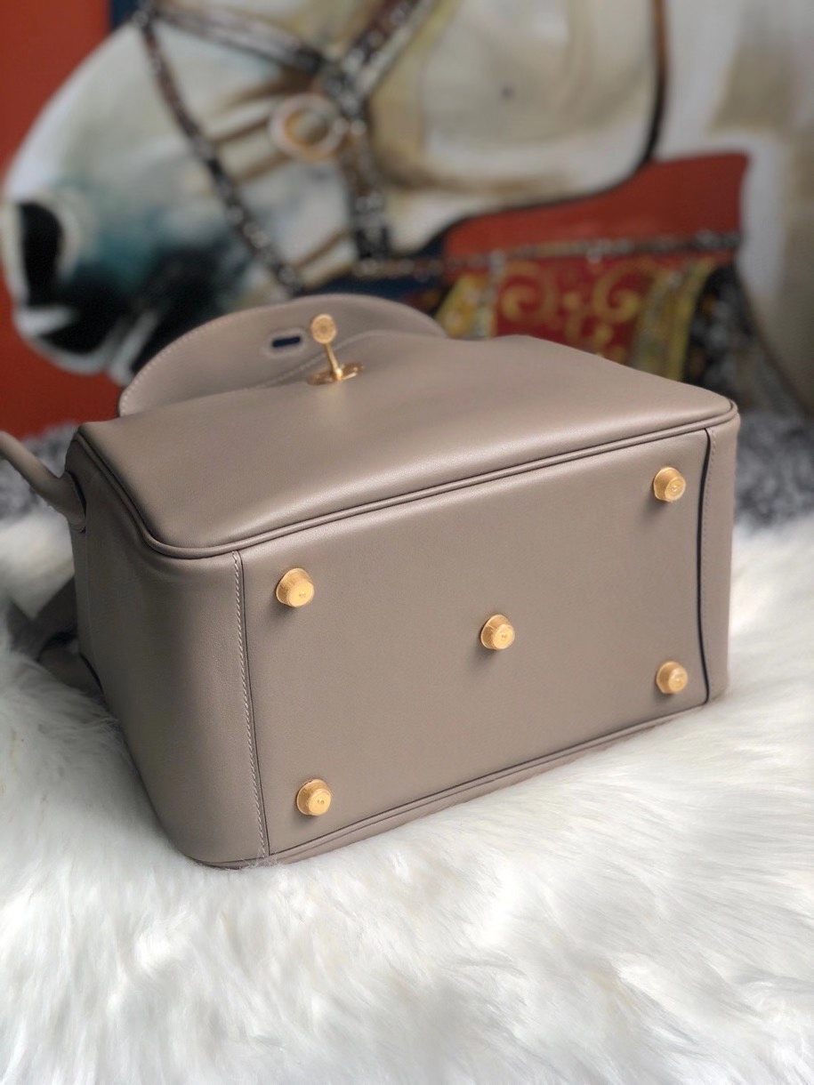 Hermès（爱马仕）Lindy 26cm Swift  m8 沥青灰 Gris ashpite 金扣 顶级手缝 定制