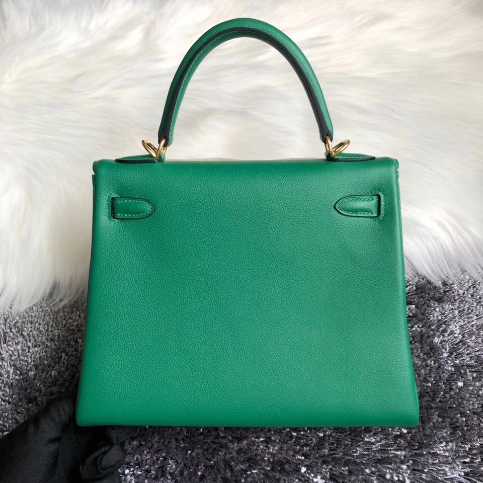 Hermès（爱马仕）Kelly 25cm  evecolor  U4 丝绒绿 金扣 顶级手缝 现货
