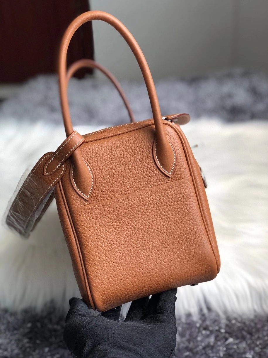 Hermès（爱马仕）Lindy 26cm 原厂御用顶级大牛皮  ck37 金棕色 Gold 银扣 顶级手缝