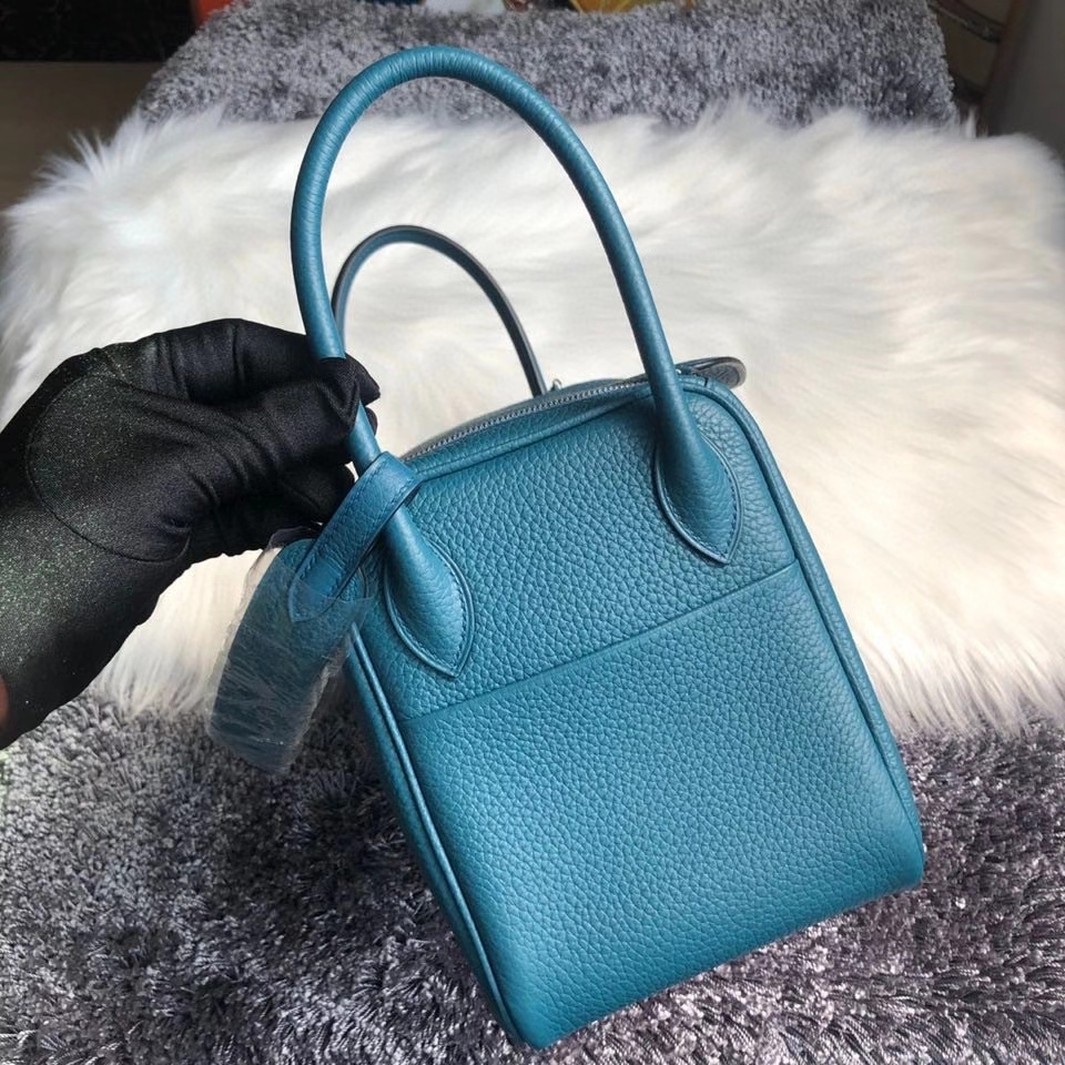 Hermès（爱马仕）Lindy 26cm 原厂御用大牛皮 W0 博斯普鲁斯绿 银扣 顶级手缝 现货