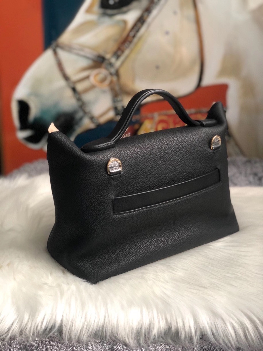Hermès（爱马仕）Hermes 2424 29cm ck89 黑色 Noir 金扣 顶级手缝