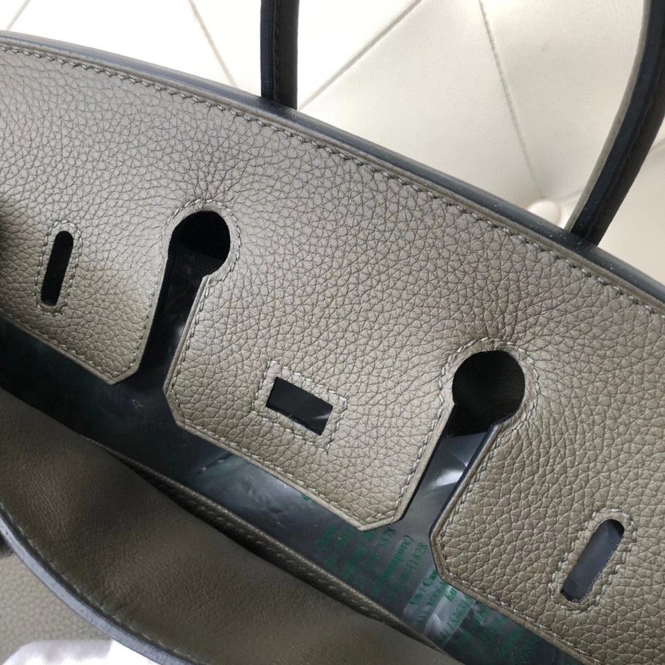 Hermès（爱马仕）Birkin 25cm 原厂小牛皮 G8 橄榄绿 金扣 顶级手缝 现货
