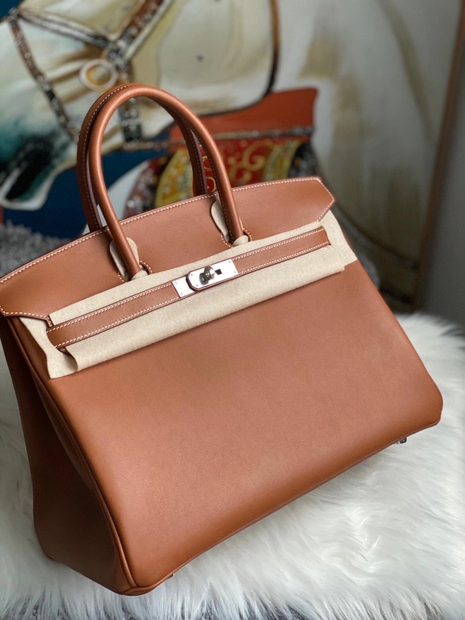 Hermès（爱马仕）Birkin 35cm Swift  ck37 金棕色 Gold 银扣 顶级手缝