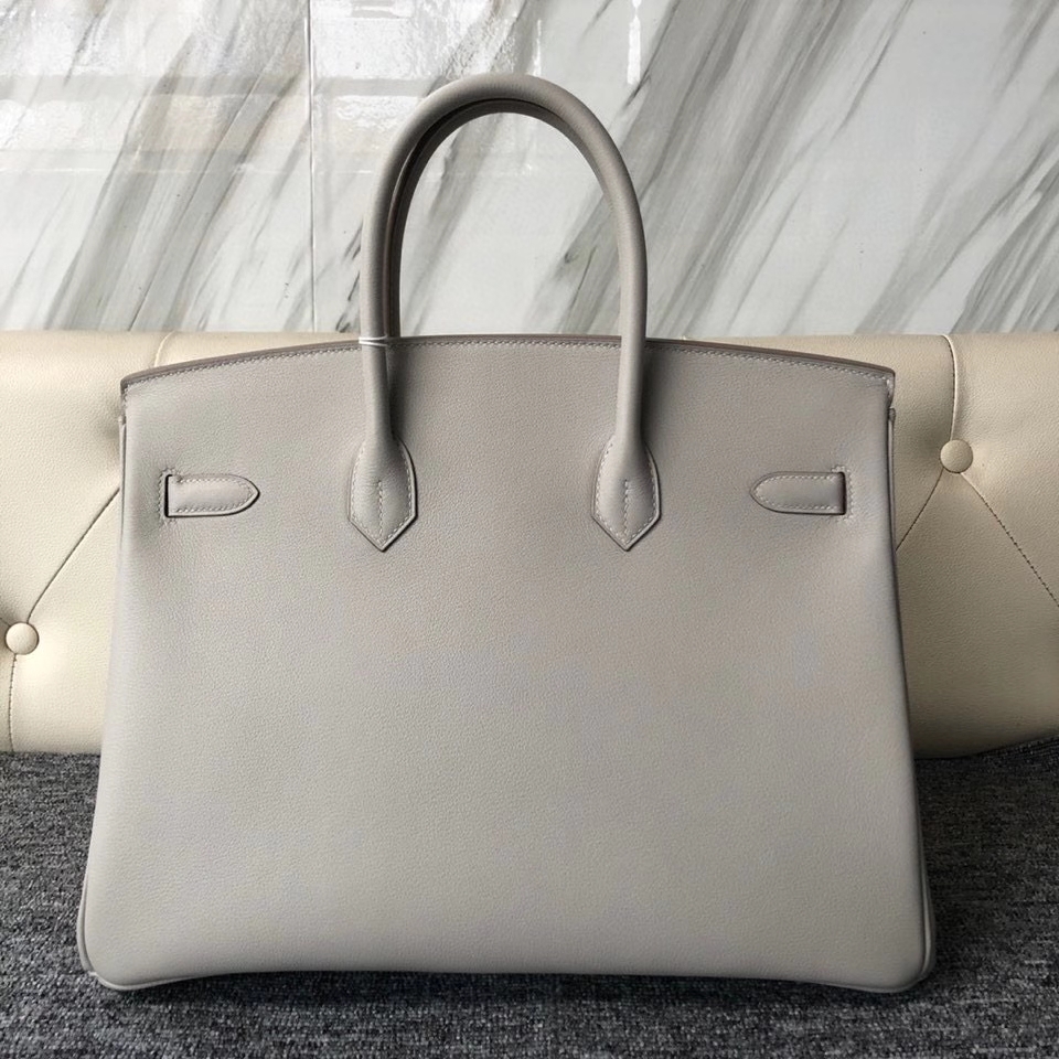 Hermès（爱马仕）Birkin 35cm Evecolor  ck80 珍珠灰 玫瑰金扣 rose gold 顶级手缝 现货