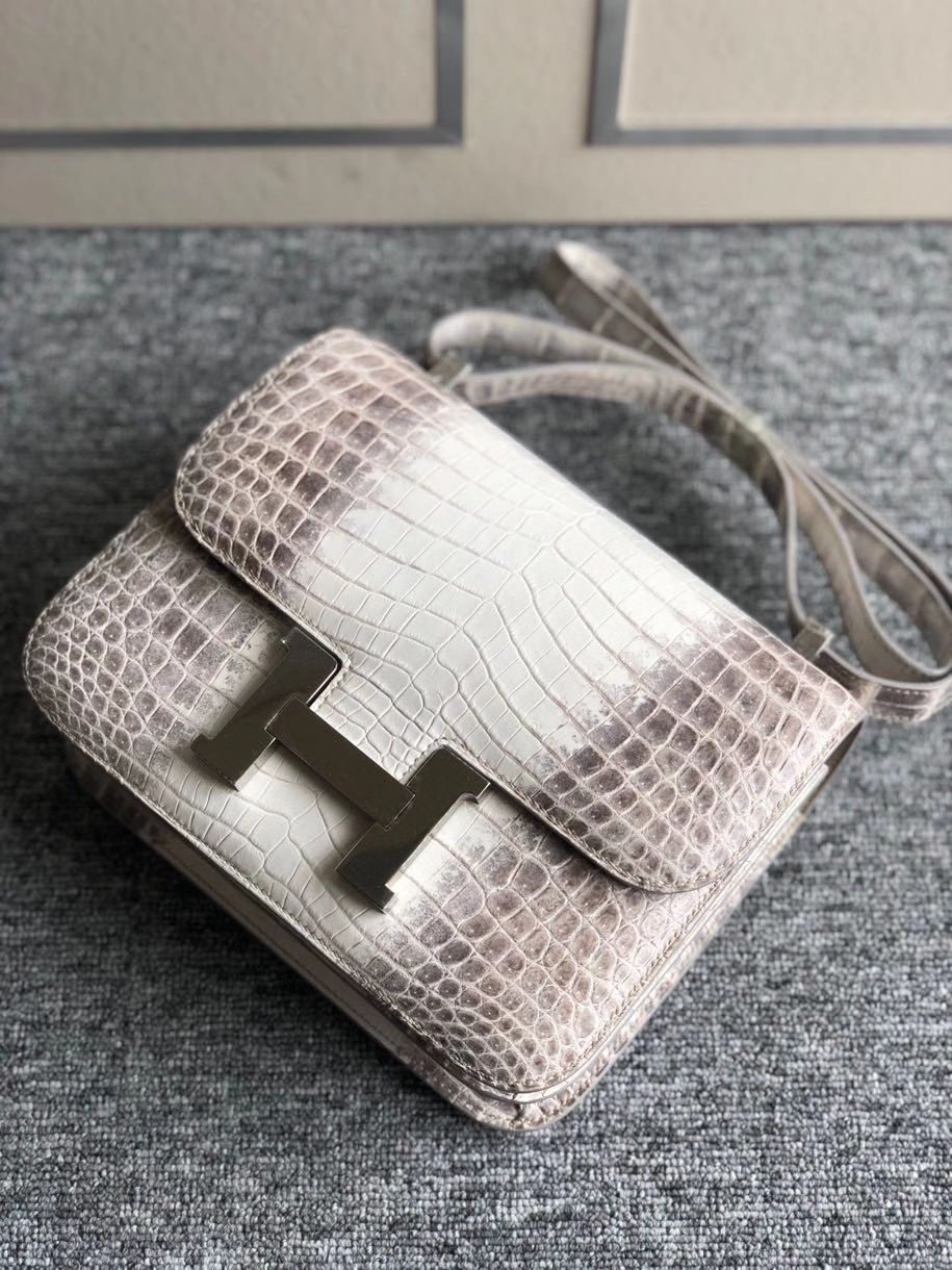 Hermès（爱马仕）Constance 24cm Himalaya 喜马拉雅 银扣 包中皇后 品相超美 顶级手缝  现货