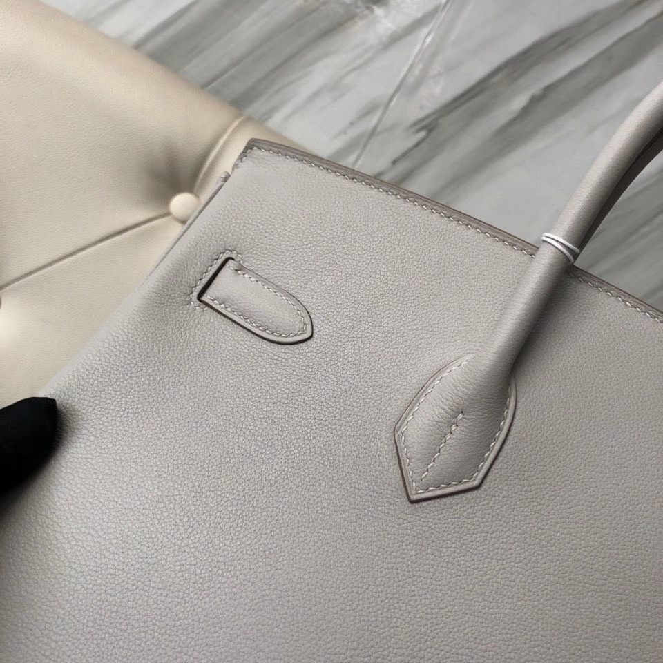 Hermès（爱马仕）Birkin 35cm Evecolor  ck80 珍珠灰 玫瑰金扣 rose gold 顶级手缝 现货