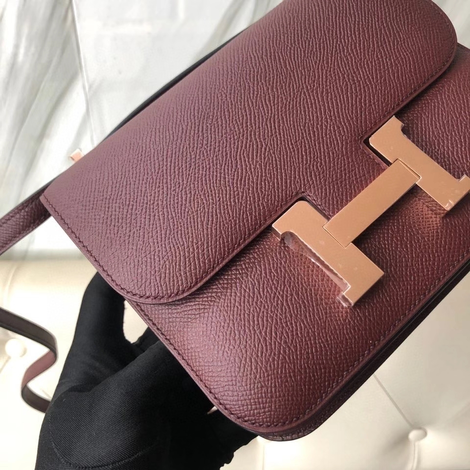 Hermès(爱马仕)Constance 24cm Epsom 原厂掌纹皮 ck55 爱马仕红 金扣 顶级手缝 现货-拉尔森鳄鱼皮具定制 - 爱马仕包包官网 Hermès(爱马仕)Constance 24cm Epsom 原厂掌纹皮 ck55 爱马仕红 金扣 顶级手缝 现货