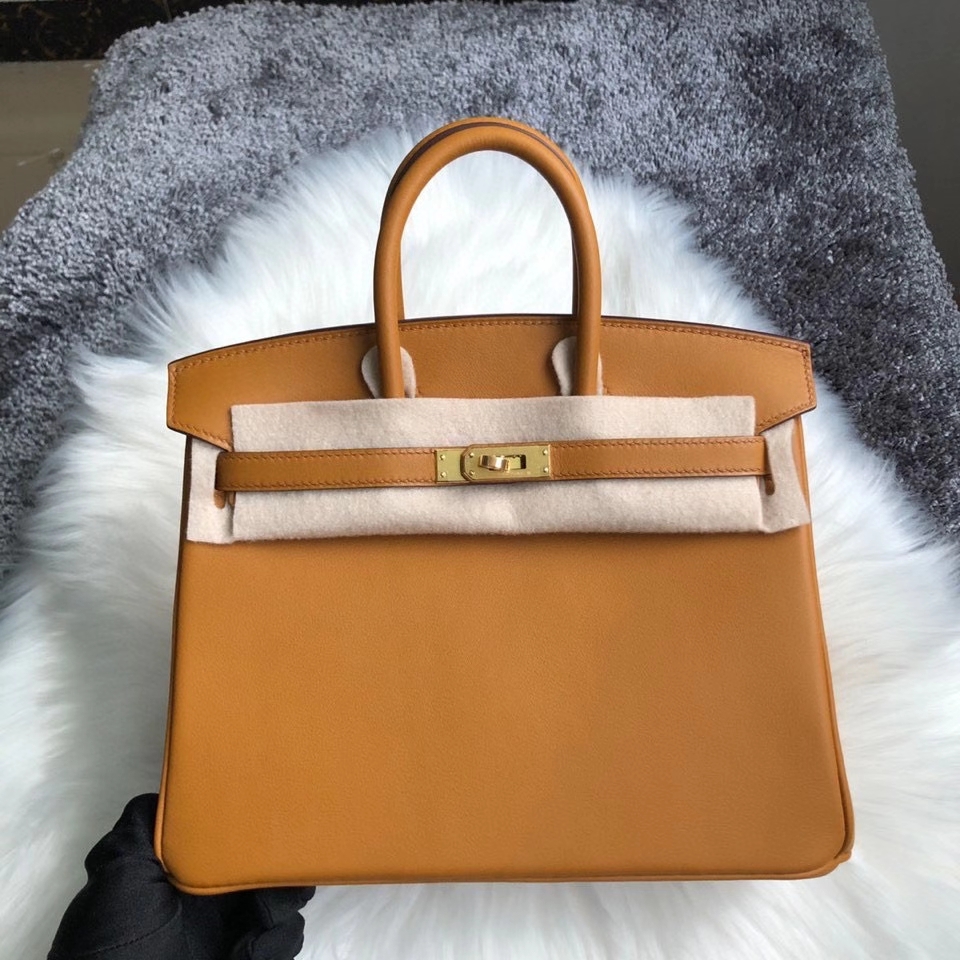 Hermès（爱马仕）Birkin 25cm Swift  2S 芝麻色 芝麻黄 金扣 顶级手缝 现货