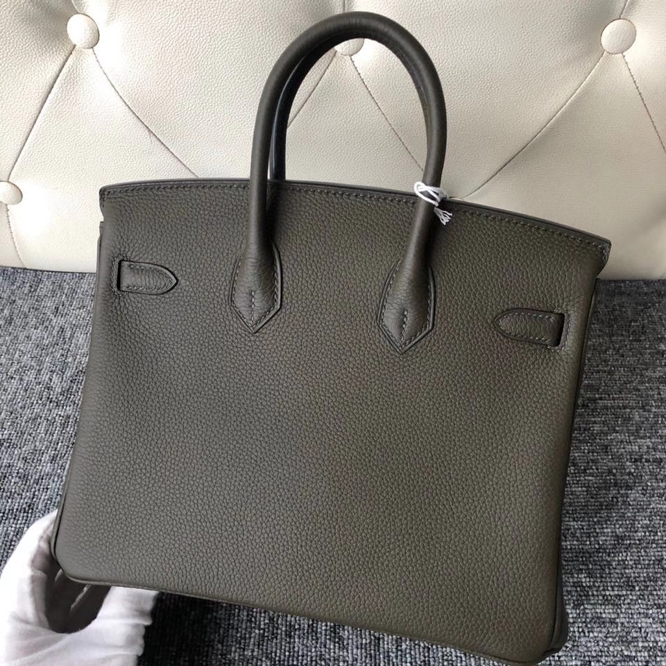 Hermès（爱马仕）Birkin 25cm 原厂小牛皮 G8 橄榄绿 金扣 顶级手缝 现货