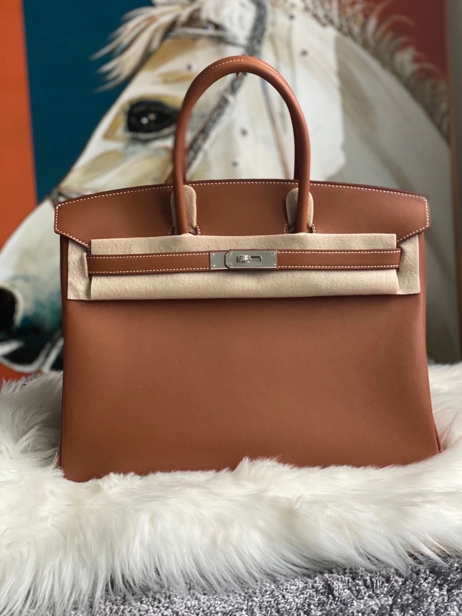 Hermès（爱马仕）Birkin 35cm Swift  ck37 金棕色 Gold 银扣 顶级手缝