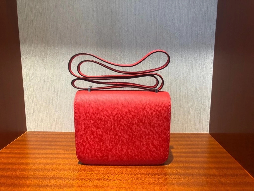 Hermès（爱马仕）Constance18cm Eposm S3 心红色拼珐琅扣  康康全线升级  超超薄油边