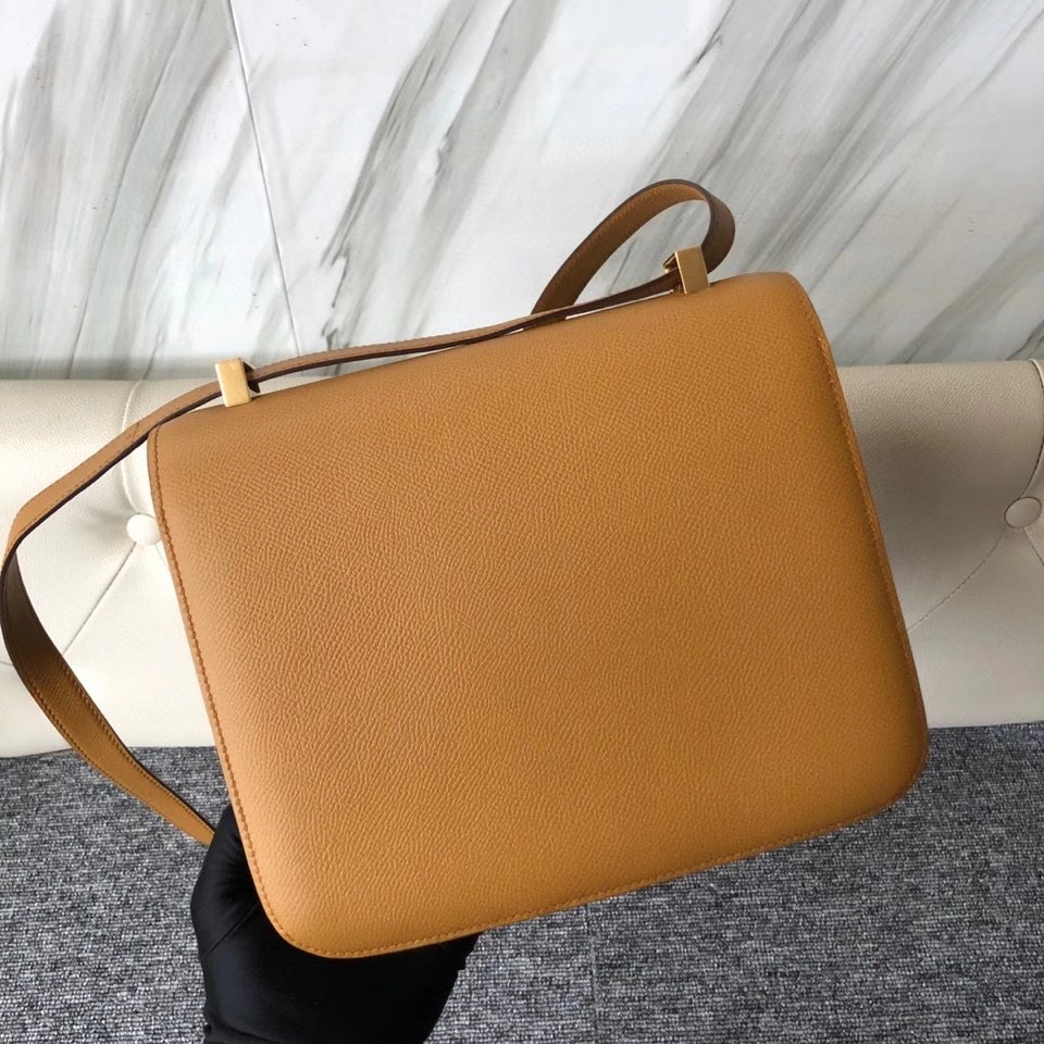 Hermès(爱马仕)Constance 24cm Epsom 原厂掌纹皮 2S芝麻色 Sesame 金扣 顶级手缝-拉尔森鳄鱼皮具定制 - 爱马仕包包官网 Hermès(爱马仕)Constance 24cm Epsom 原厂掌纹皮 2S芝麻色 Sesame 金扣 顶级手缝
