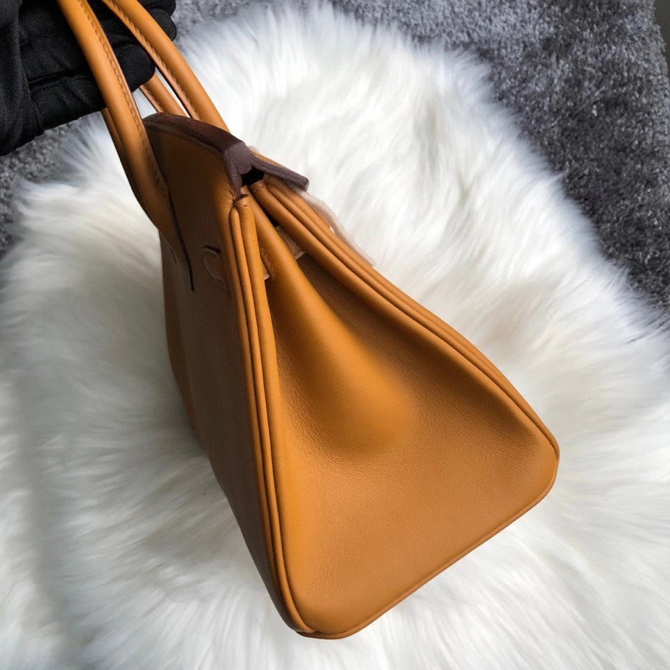 Hermès（爱马仕）Birkin 25cm Swift  2S 芝麻色 芝麻黄 金扣 顶级手缝 现货