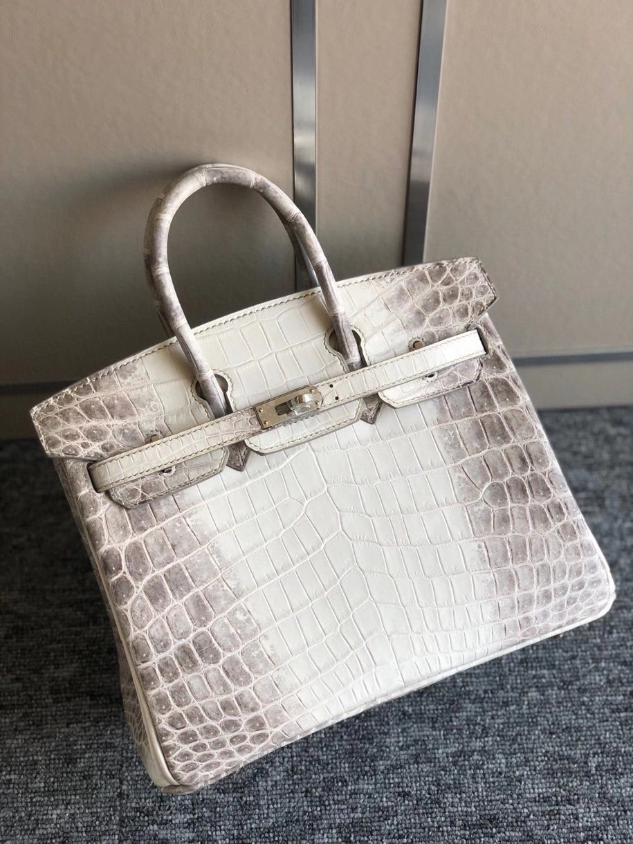 Hermès（爱马仕）Birkin 25cm Himalaya 喜马拉雅 银扣 包中皇后  顶级手缝 现货