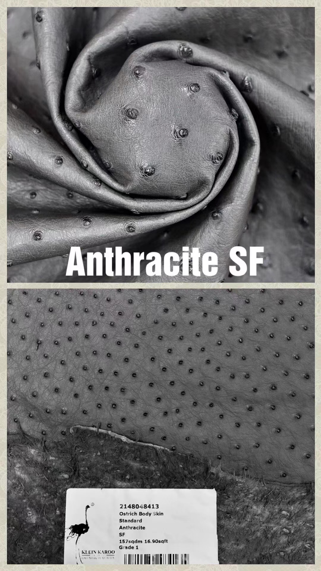 Hermès(爱马仕)南非KK鸵鸟皮 最新颜色 H家御用顶级皮 Anthracite 矿灰色-拉尔森鳄鱼皮具定制 - 爱马仕包包官网 Hermès(爱马仕)南非KK鸵鸟皮 最新颜色 H家御用顶级皮 Anthracite 矿灰色
