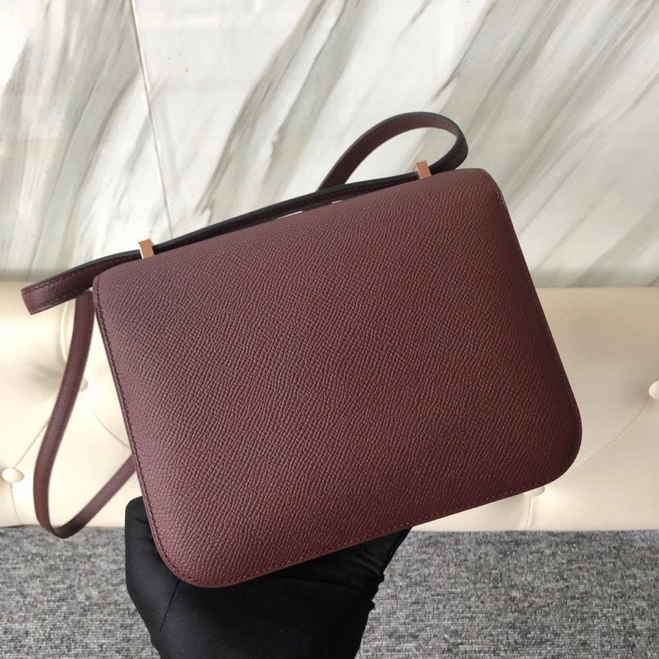 Hermès（爱马仕）Constance 24cm Epsom 原厂掌纹皮 ck55 爱马仕红 金扣 顶级手缝 现货