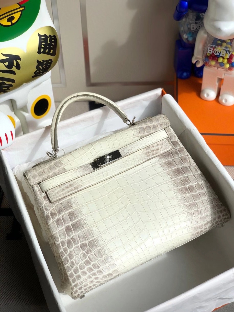 Hermès（爱马仕）Kelly 32cm Himalaya 喜马拉雅 银扣 顶级手缝 现货