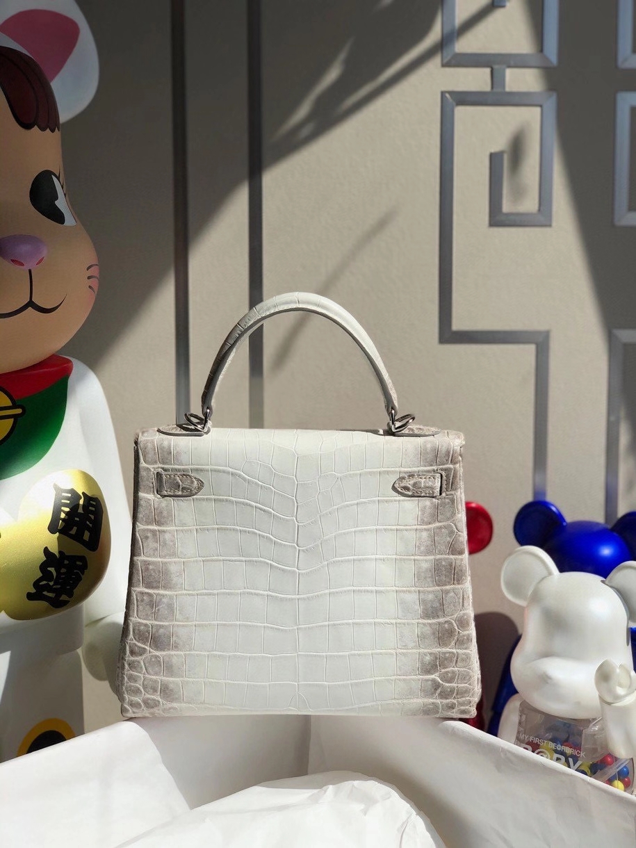 Hermès（爱马仕）Kelly 25cm himalaya 喜马拉雅 银扣 顶级手缝 女人的梦想包 银扣 现货